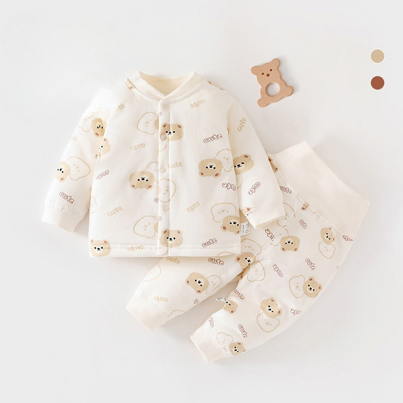 100% Cotton Long Sleeve Quilted Top & Pants Set- Cute Whale