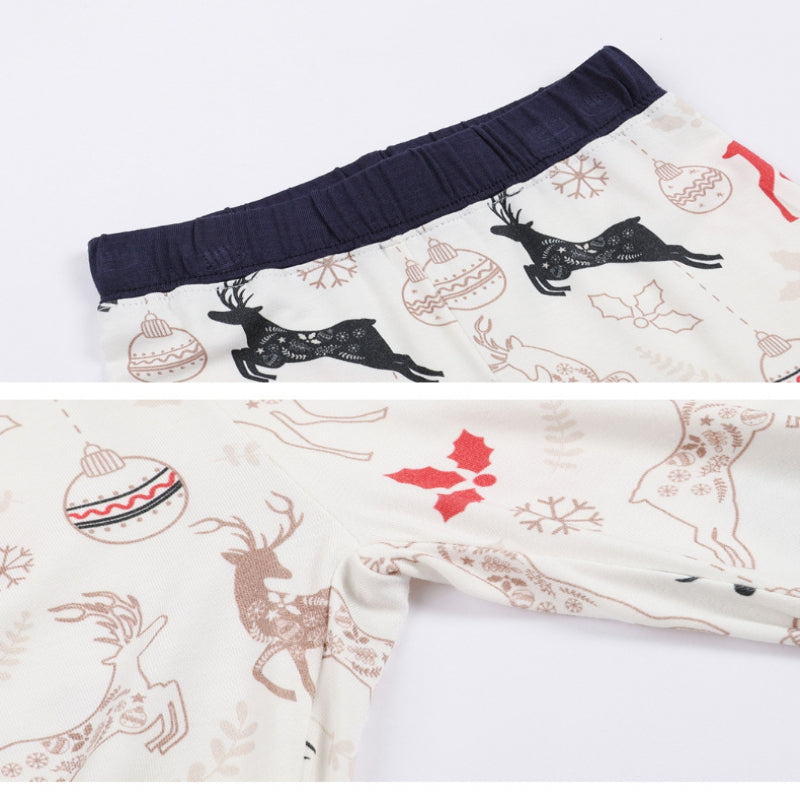🎄Bamboo Top & Bottom Pajama Set - Snow House - Organic Cotton Clubs