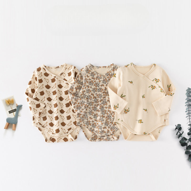 100% Cotton Long Sleeve Bodysuit - Fruits