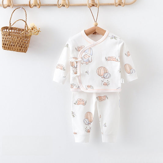 100% Cotton Long Sleeve Kimono Top & Pants Set - Balloon