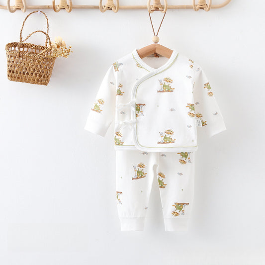 100% Cotton Long Sleeve Kimono Top & Pants Set - Tiger