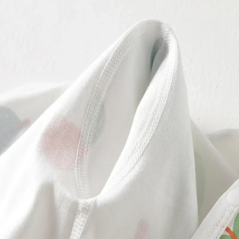 [2-Piece Set] 100% Cotton Long Sleeve Romper - Fruits - Organic Cotton Clubs