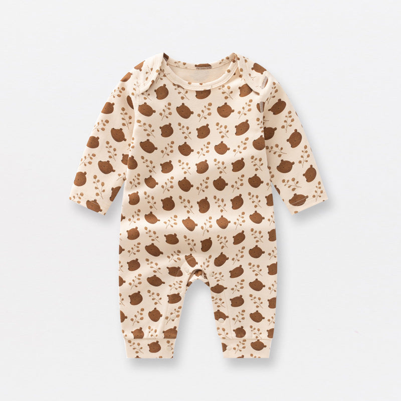 100% Organic Cotton Long Sleeve Romper - Baby Bear