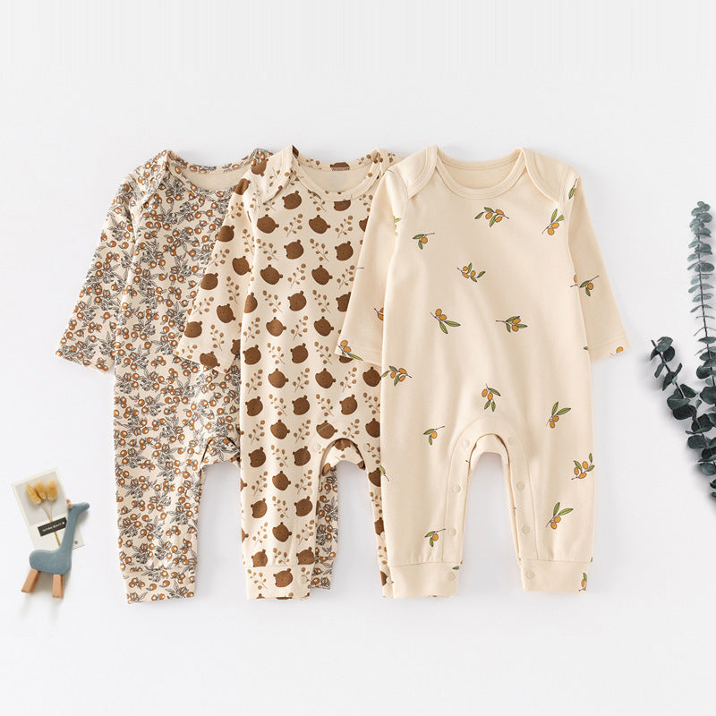 100% Organic Cotton Long Sleeve Romper - Baby Bear