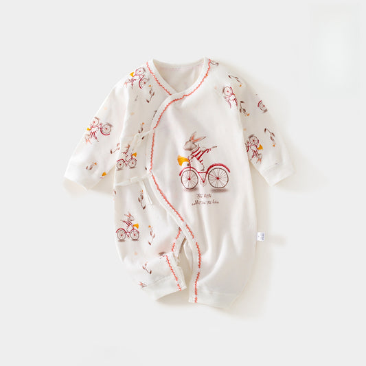 100% Cotton Long Sleeve Kimono Romper - Bunny & Bicycle