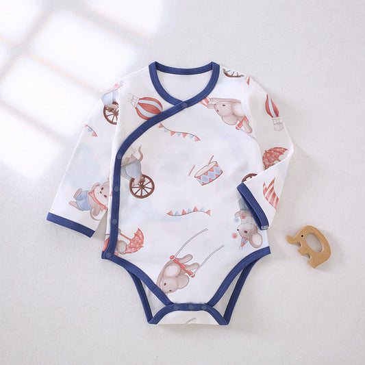 100% Cotton Long Sleeve Side-Snap Bodysuit - Circus