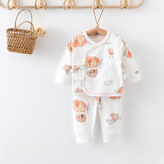 100% Cotton Long Sleeve Kimono Top & Pants Set - Park