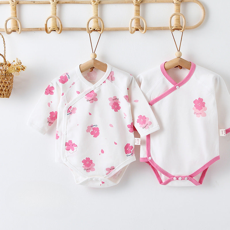 [2-Pieces Set] 100% Cotton Long Sleeve Bodysuit- Fruits - Organic Cotton Clubs