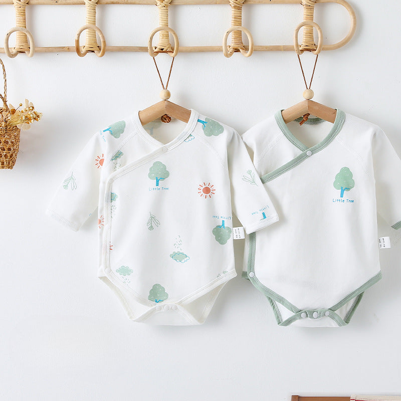 [2-Pieces Set] 100% Cotton Long Sleeve Bodysuit- Fruits - Organic Cotton Clubs