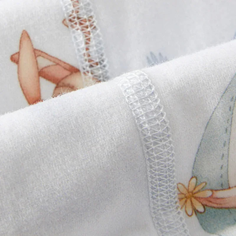 100% Cotton Long Sleeve Quilted Romper - Squirrel Garden - Organic Cotton Clubs