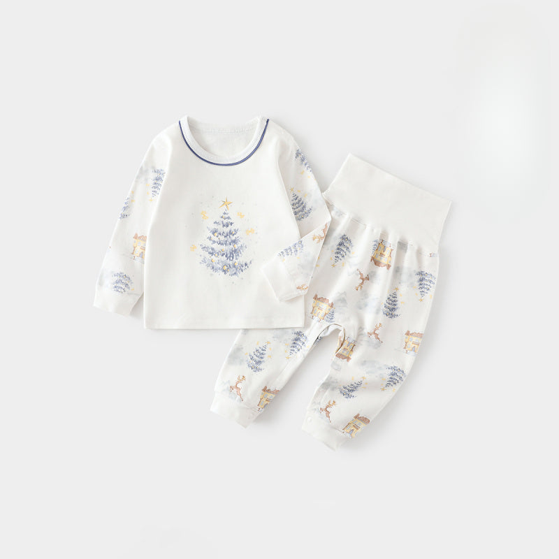 100% Cotton Long Sleeve Top & Pants Set - Yellow Spring