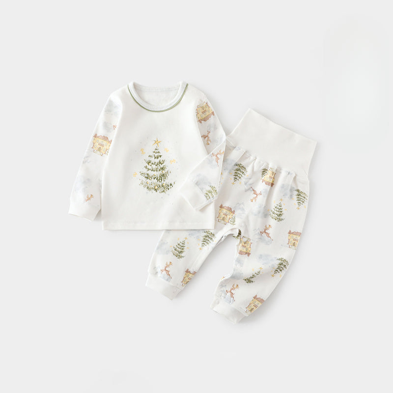 100% Cotton Long Sleeve Top & Pants Set - Yellow Spring