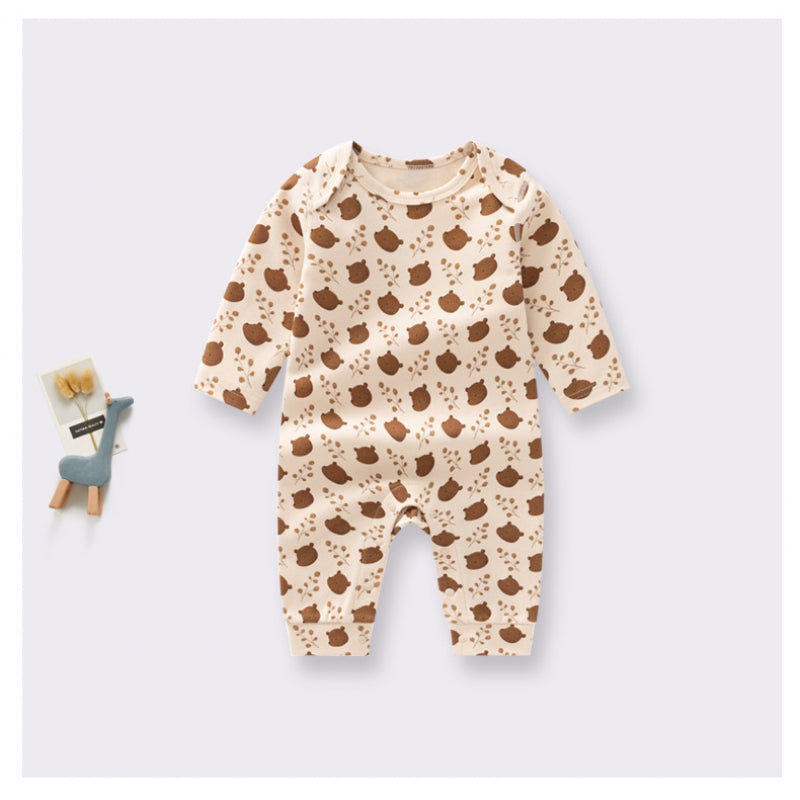100% Organic Cotton Long Sleeve Romper - Baby Bear