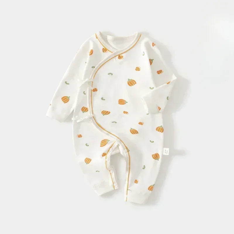 100% Cotton Long Sleeve Romper - Pink Pear - Organic Cotton Clubs
