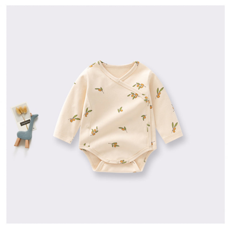 100% Cotton Long Sleeve Bodysuit - Fruits