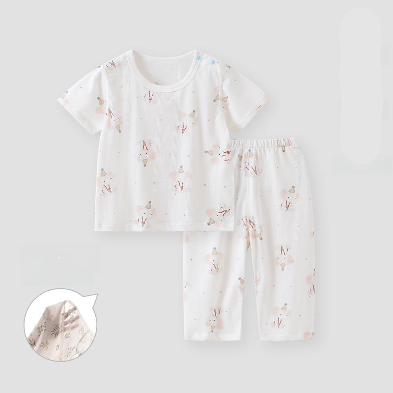 100% Cotton Short Sleeve Top & Pants Set - Overalls Ellie - Organic Cotton Clubs
