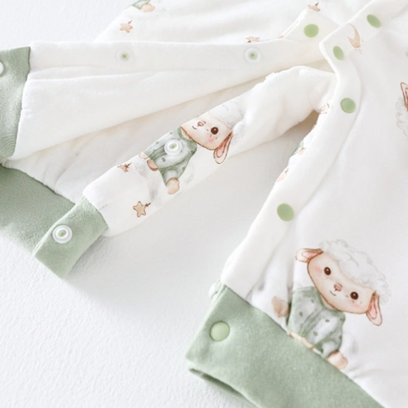 100% Cotton Long Sleeve Quilted Romper - Bunny