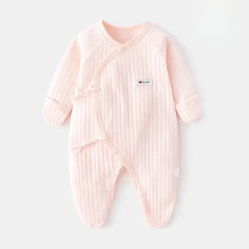 100% Cotton Footed Onesie with Mittens - Yellow - Organic Cotton Clubs