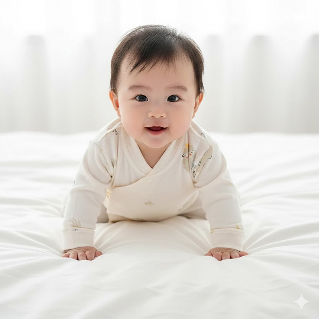 100% Cotton Sanp-up Long Sleeve Top & Pants Set- Sheep