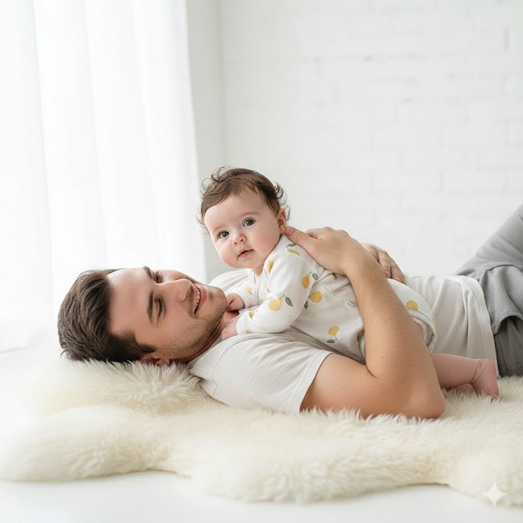 100% Cotton Long Sleeve Bodysuit - Pear