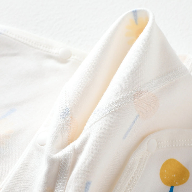 [2-Pieces Set] 100% Cotton Long Sleeve Bodysuit- Fruits - Organic Cotton Clubs