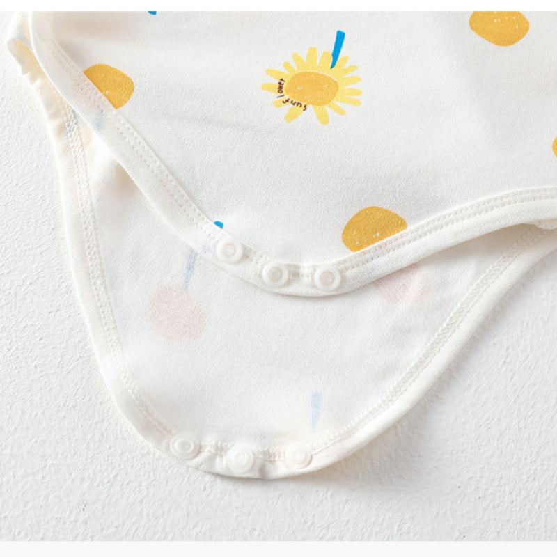 [2-Pieces Set] 100% Cotton Long Sleeve Bodysuit- Fruits - Organic Cotton Clubs
