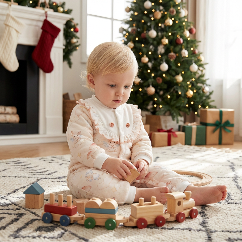 100% Cotton Long Sleeve Snap-Up Quilted Romper - Bunny & Flowers