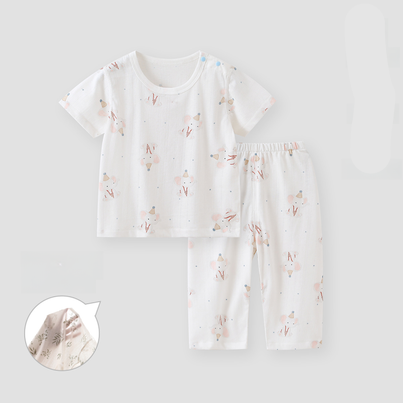 100% Cotton Short Sleeve Top & Pants Set - Overalls Ellie - Organic Cotton Clubs