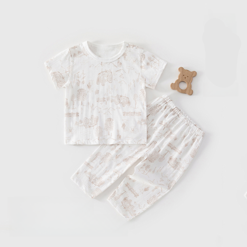 100% Cotton Short Sleeve Top & Pants Set - Farmhouse Days - Organic Cotton Clubs