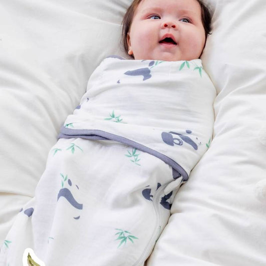 Organic Cotton Muslin Sleep Sack Summer Spring & Summer -  Panda