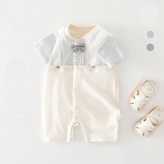 100% Cotton Short Sleeve Mesh Romper - Light Blue Uniform - Organic Cotton Clubs