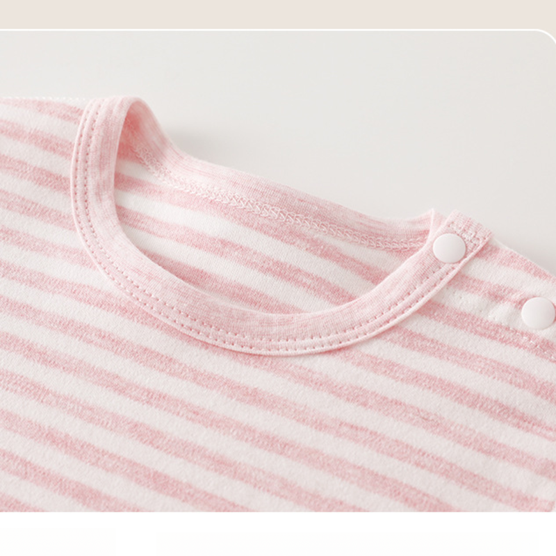 100% Cotton Long Sleeve Snap-Up Top & Pants Set - Light Blue - Organic Cotton Clubs