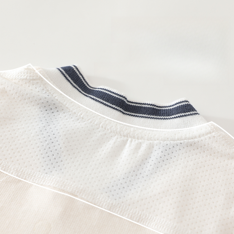 100% Cotton Short Sleeve Mesh Romper - Navy Uniform - Organic Cotton Clubs