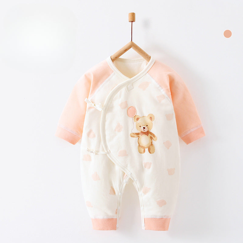 100% Cotton Long Sleeve Quilted Romper - Green Lion