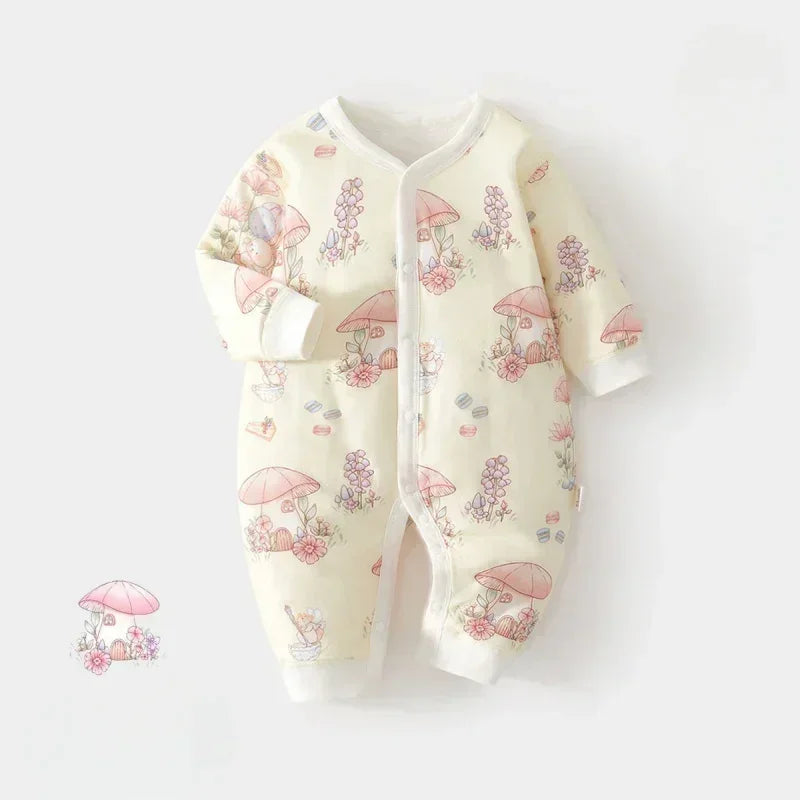 100% Cotton Long Sleeve Quilted Romper - Bunny - Organic Cotton Clubs