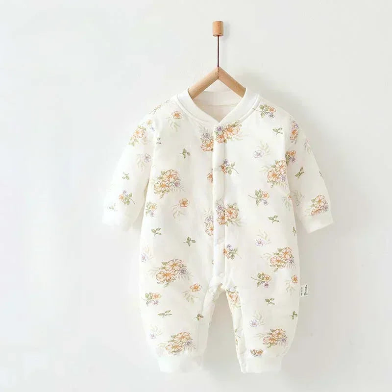 100% Cotton Long Sleeve Quilted Romper - Squirrel - Organic Cotton Clubs