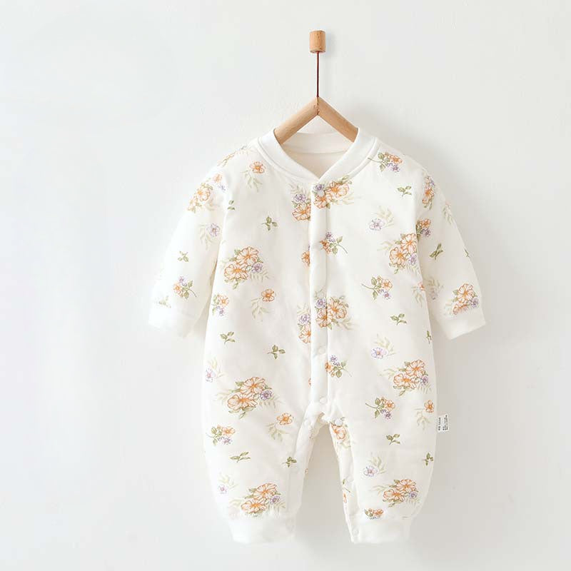 100% Cotton Long Sleeve Quilted Romper - Bunny