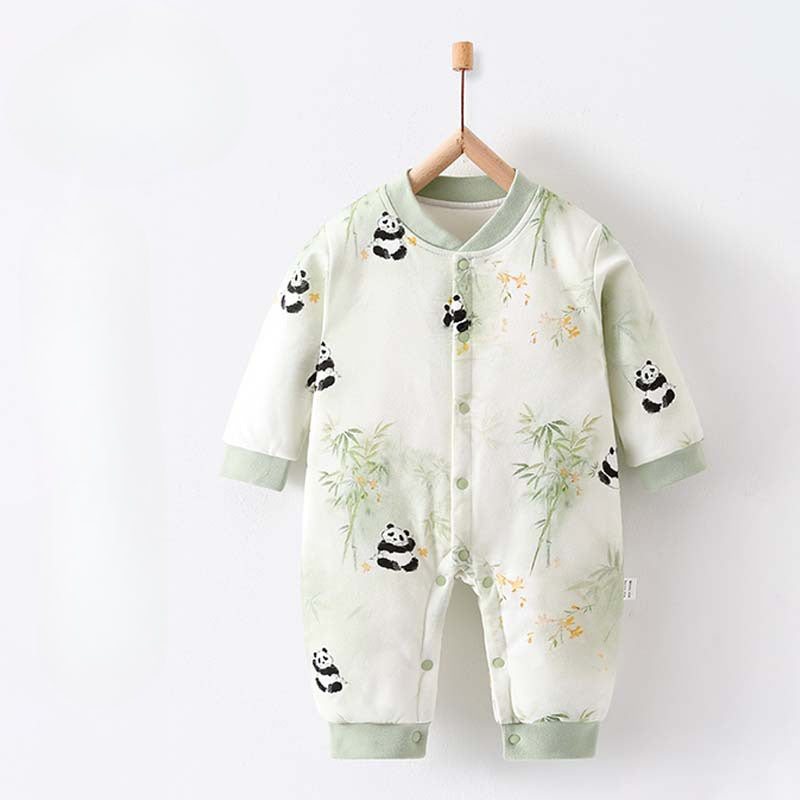 100% Cotton Long Sleeve Quilted Romper - Bunny