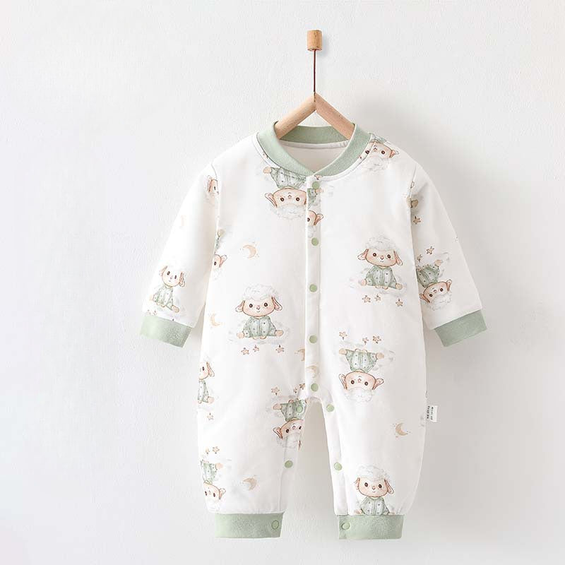 100% Cotton Long Sleeve Quilted Romper - Bunny
