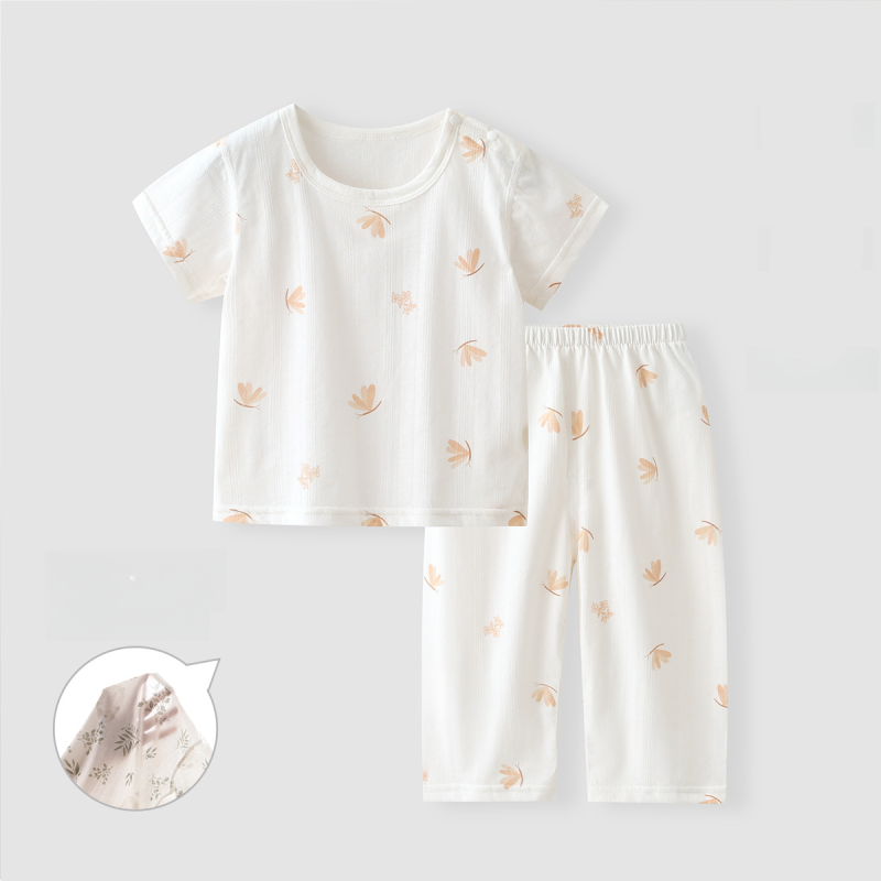 100% Cotton Short Sleeve Top & Pants Set - Toffee Dragonfly - Organic Cotton Clubs